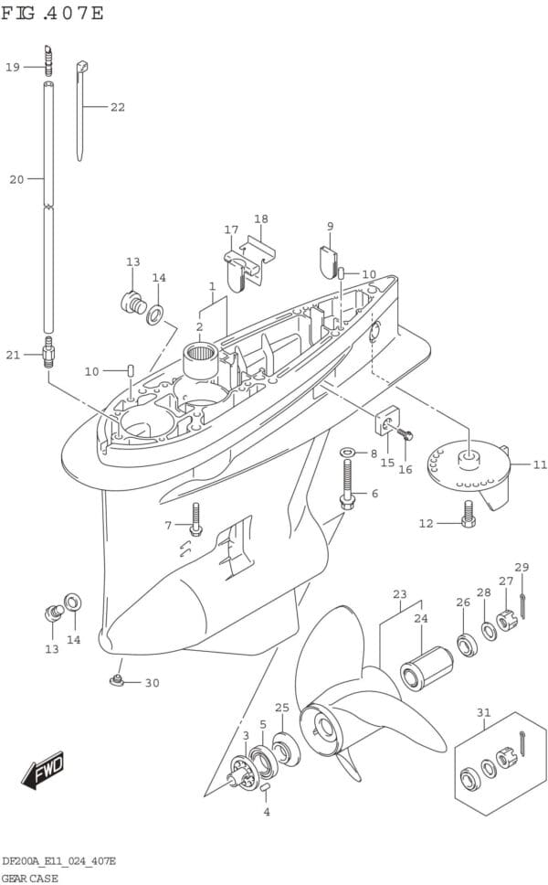 Gear Case (DF175AZ DF150AZ)