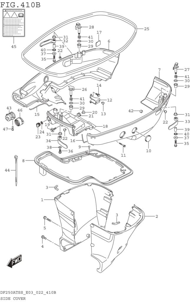 Side Cover (W/TRANSOM(L))