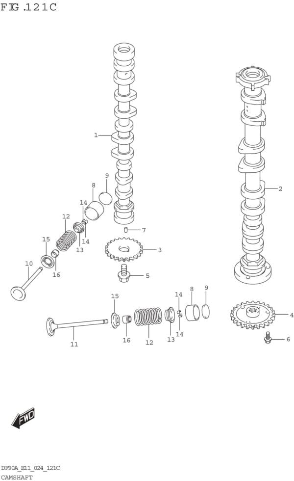 Camshaft (DF90A DF90ATH DF90AWQH DF100B)