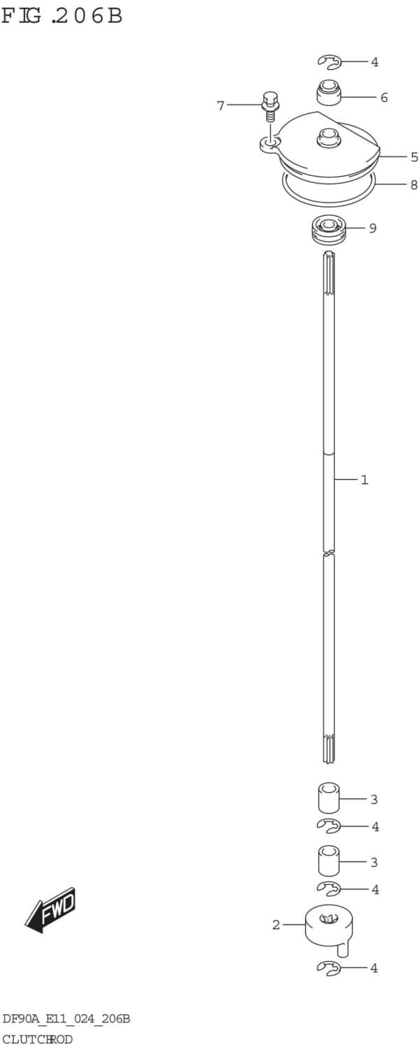 Clutch Rod (X-TRANSOM)