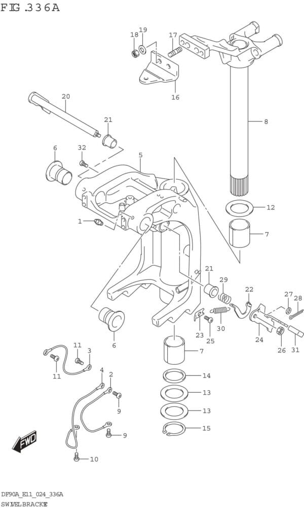 Swivel Bracket (DF70A DF80A DF90A DF100B DF75A)