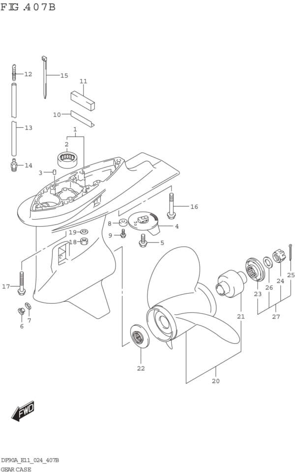 Gear Case (E40:(DF70A DF90A DF90ATH DF100B))
