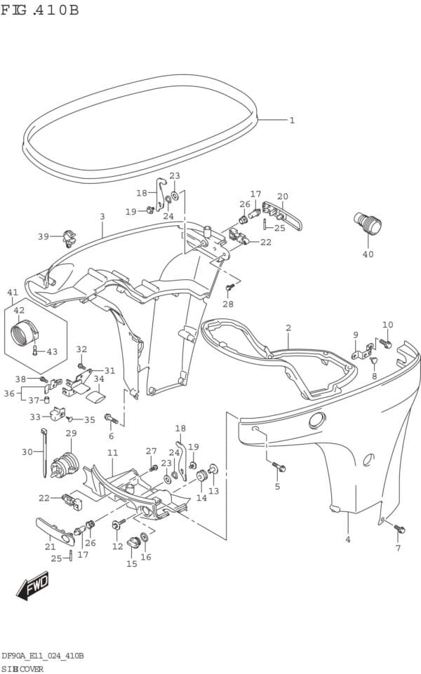 Side Cover (DF90AWQH:E40)
