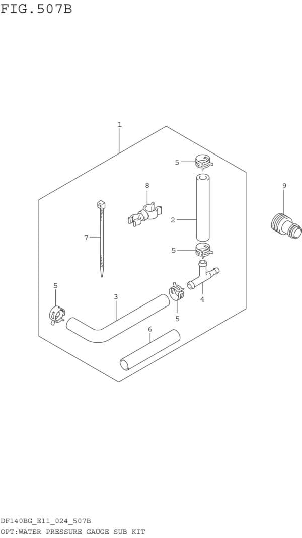 OPT: Water Pressure Gauge SUB KIT (SEE NOTE 1)