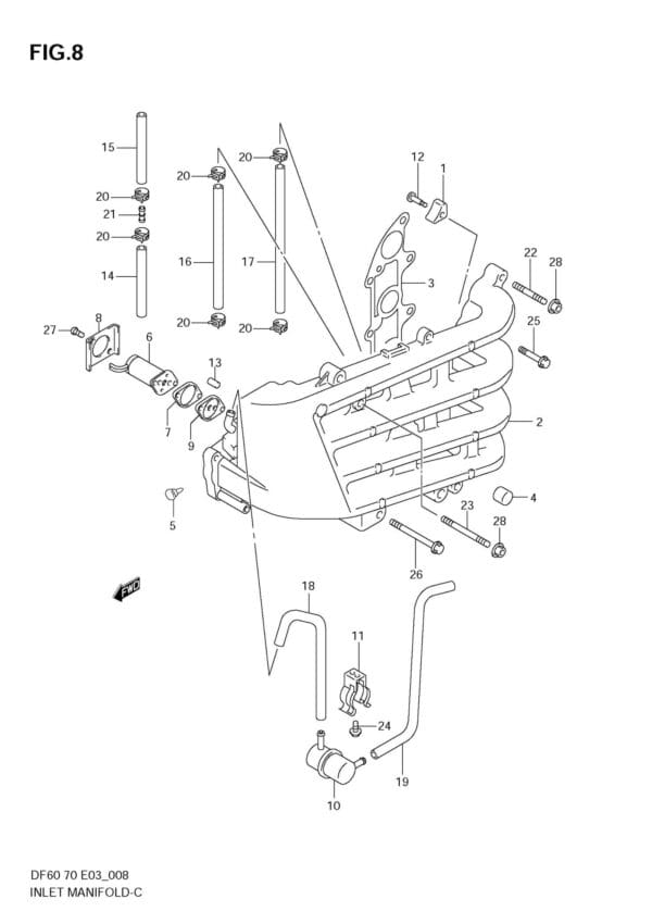 Inlet Manifold (DF60:971961~MODEL:01)