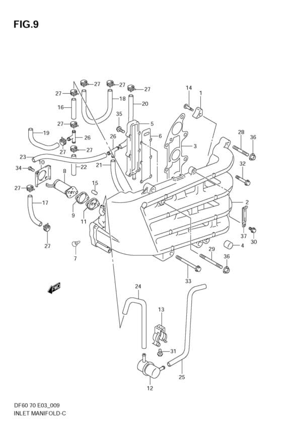 Inlet Manifold (DF70:973970~MODEL:00)