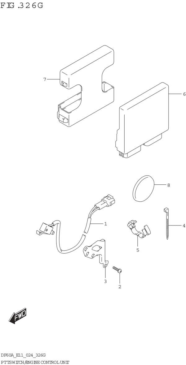 PTT Switch/Engine Control Unit (DF60AQH)