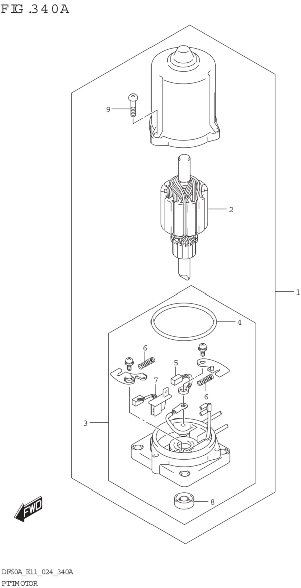 PTT Motor (SEE NOTE 1)