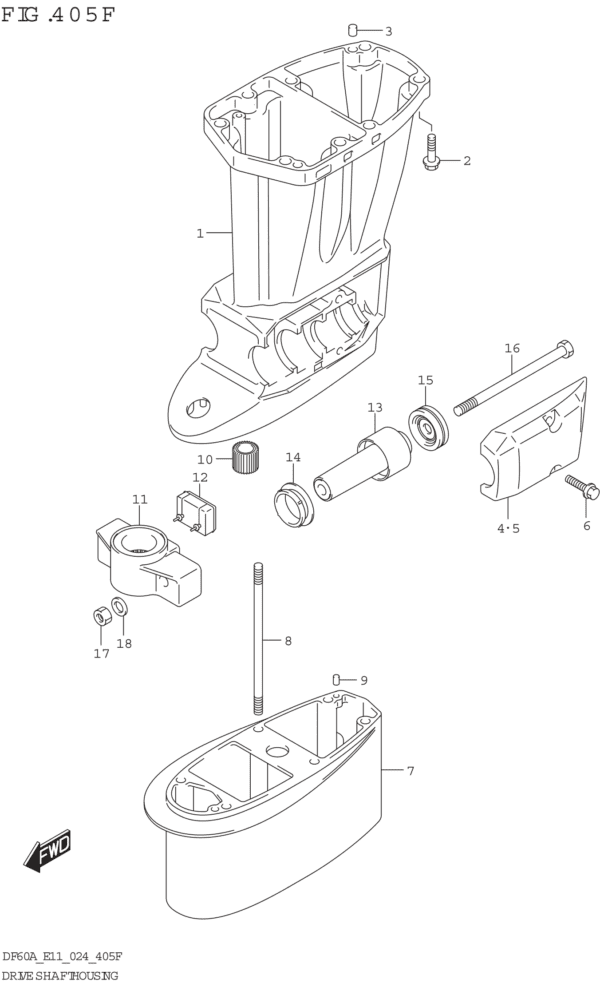 Drive Shaft Housing (DF60A:E40)