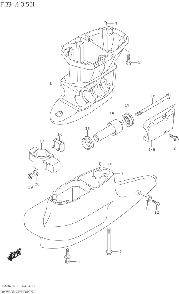 Drive Shaft Housing (DF40ASVT)