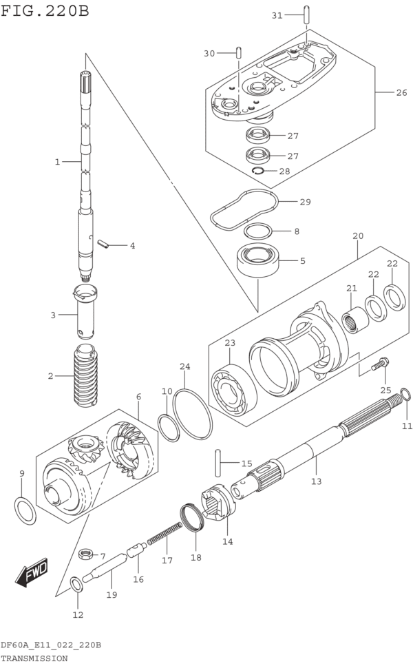 Transmission ((DF40A DF50A DF60A):E03)