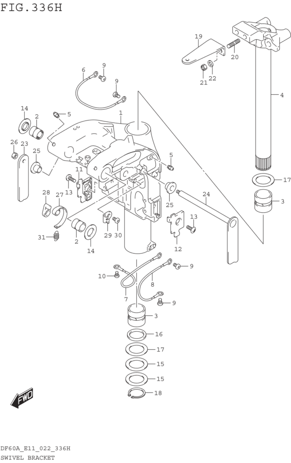 Swivel Bracket (DF40ASVT:E34)