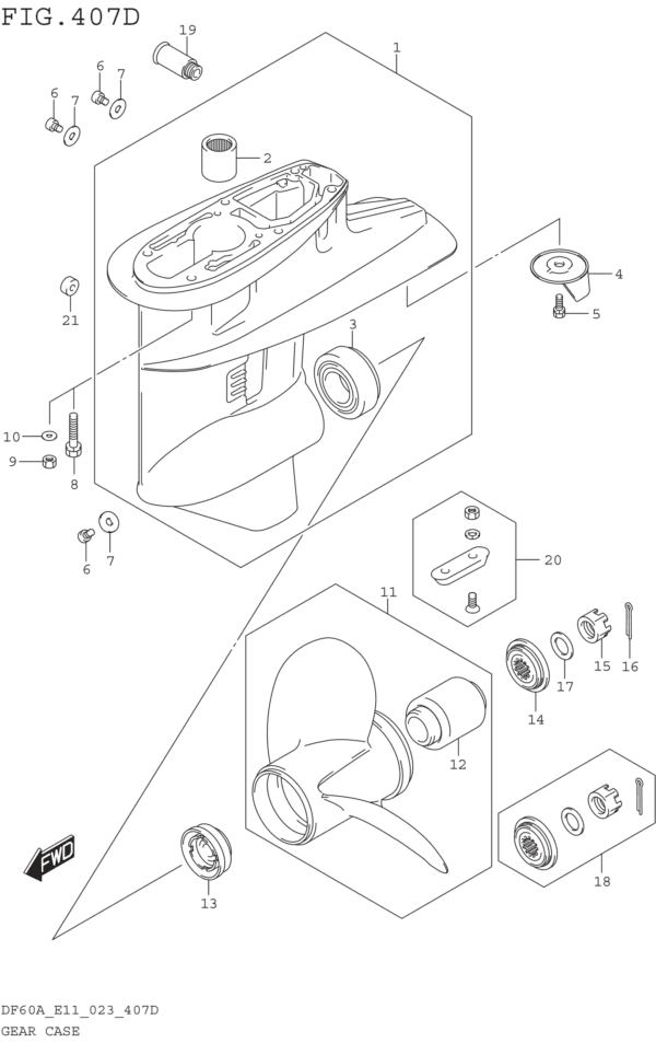 Gear Case (DF60A:E40)