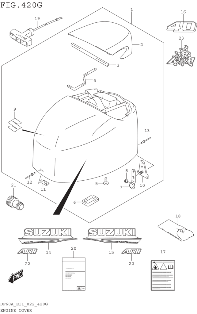 Engine Cover (DF40ASVT:E34:022)