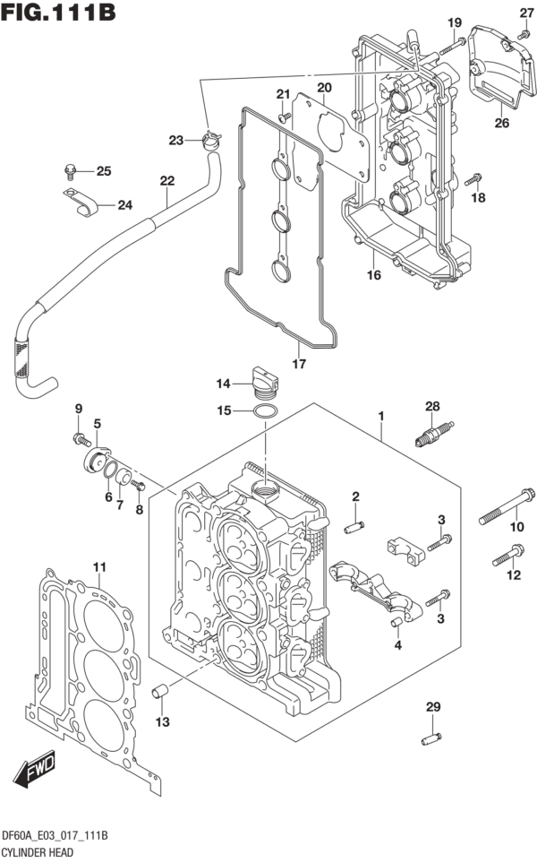 Cylinder Head (DF50A E03)