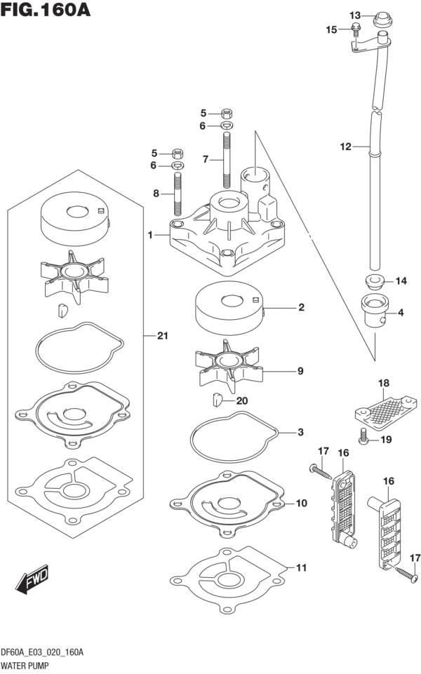 Water Pump (DF40A)(DF50A)(DF60A)