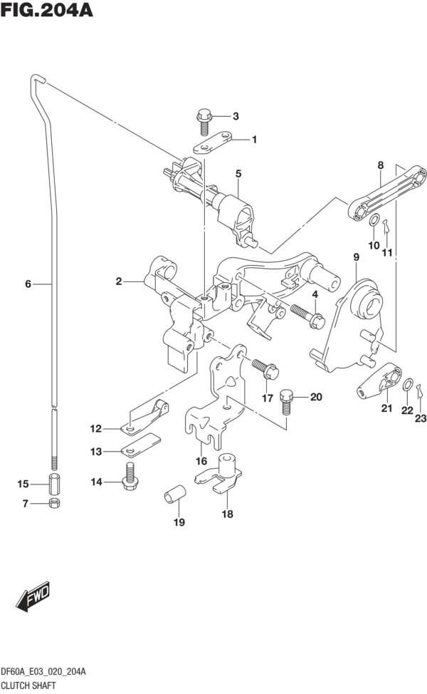 Clutch Shaft (DF40A)(DF50A)(DF60A)