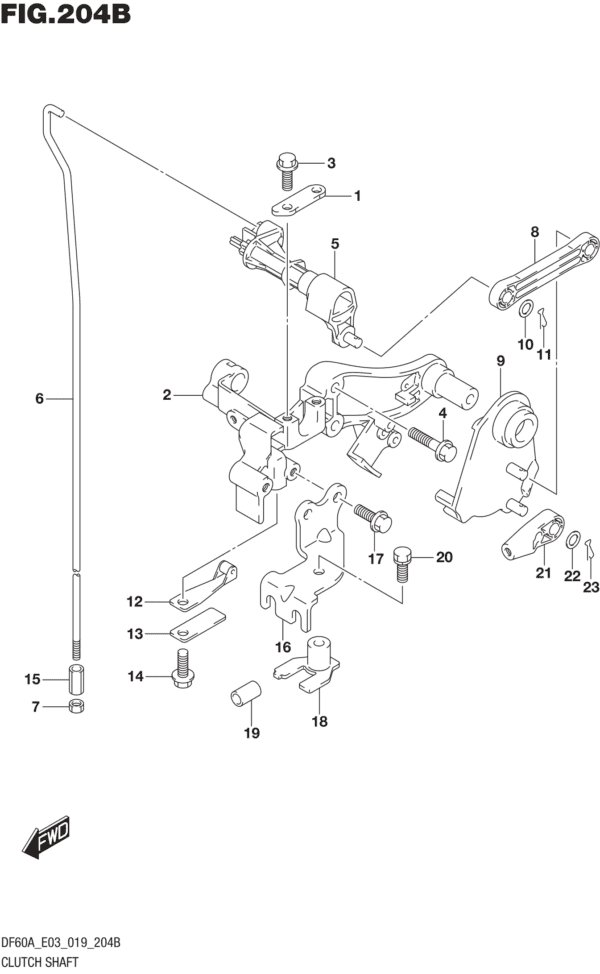 Clutch Shaft (DF50AVT)(DF60AVT)