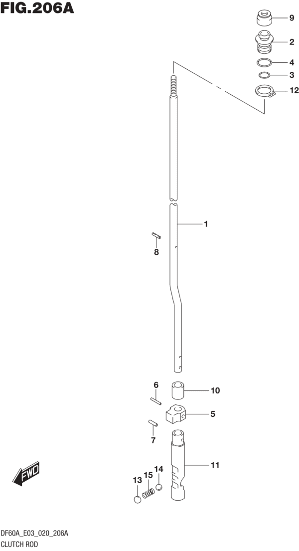 Clutch Rod (DF40A)(DF50A)(DF60A)