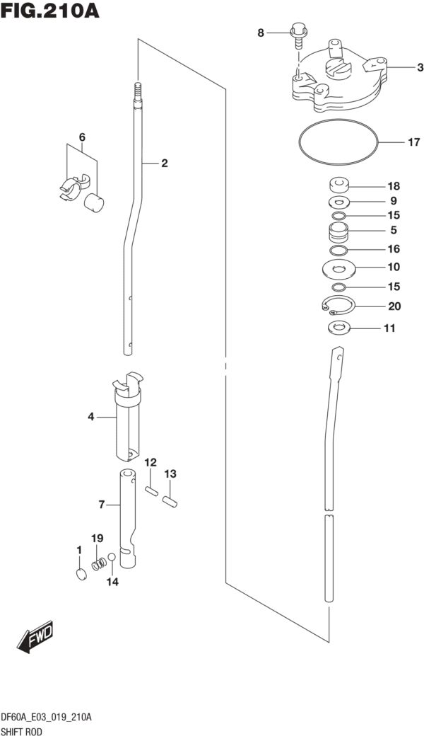 Shift Rod (DF50AVT)(DF60AVT)