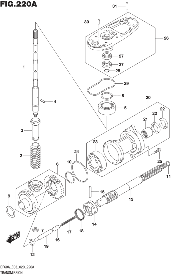 Transmission (DF40A)(DF50A)(DF60A)