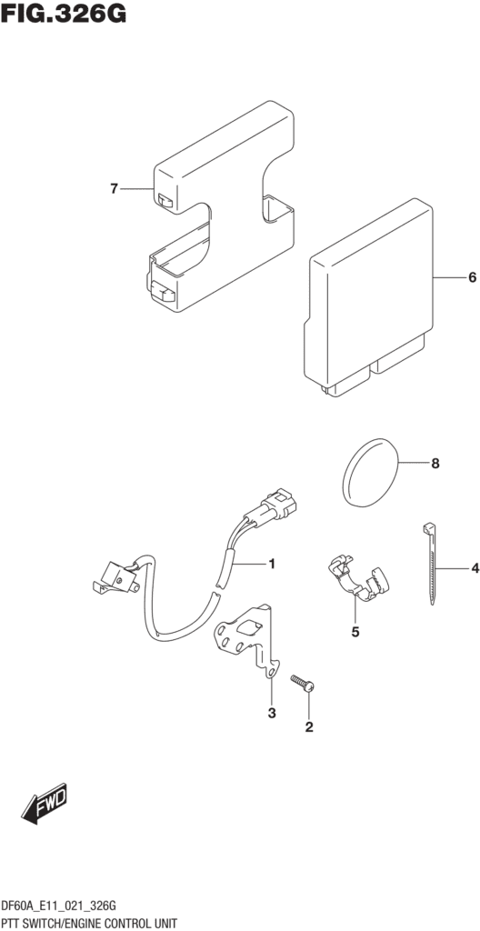 PTT Switch/Engine Control Unit (DF60AQH:E40)