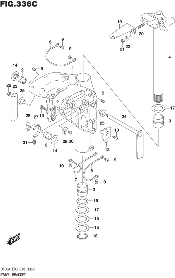 Swivel Bracket (DF50AVT)(DF60AVT)