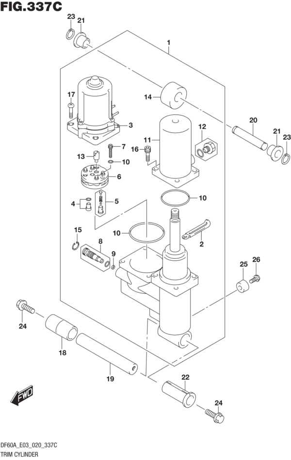 Trim Cylinder (DF50AVT)(DF60AVT)