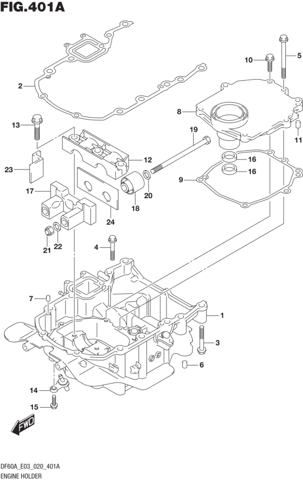 Engine Holder (DF40A)(DF50A)(DF60A)