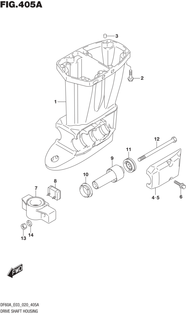 Drive Shaft Housing (DF40A)(DF50A)(DF60A)