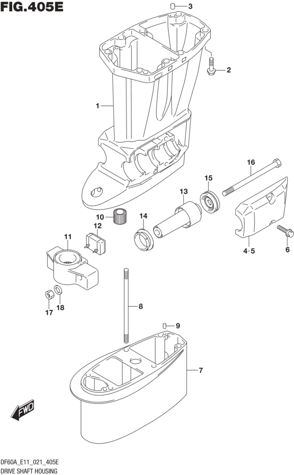 Drive Shaft Housing (DF60A:E40)