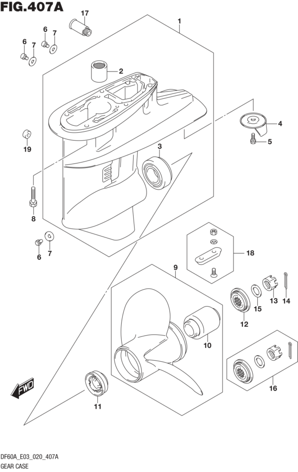 Gear Case (DF40A)(DF50A)(DF60A)