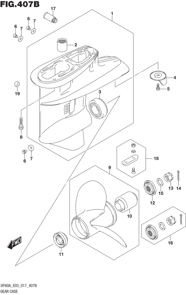 Gear Case (DF50A E03)