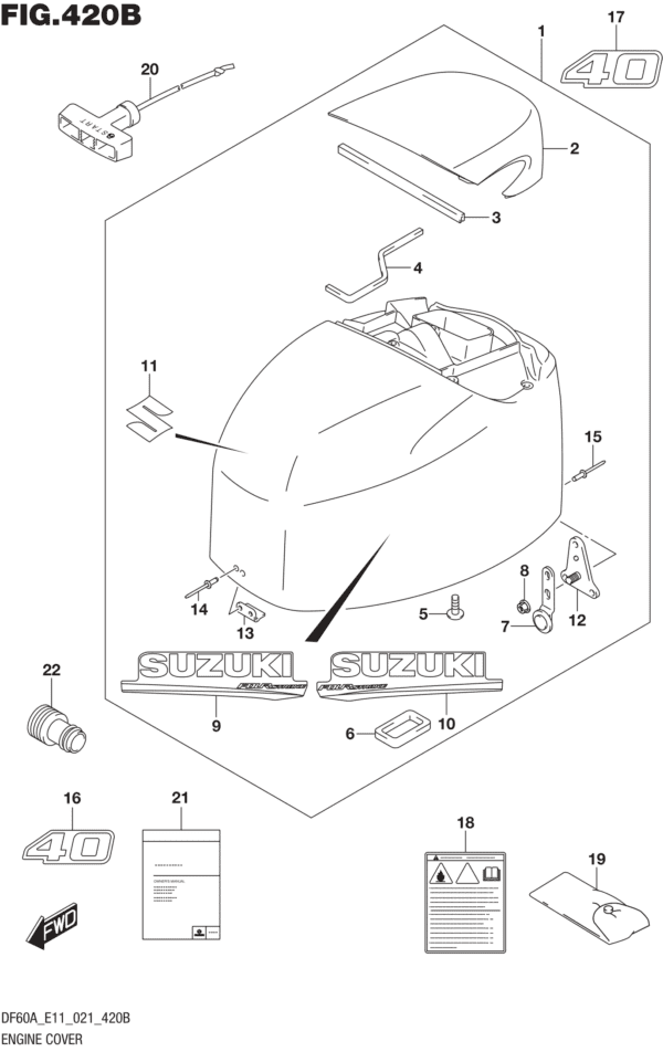 Engine Cover (DF40A:E03:020)