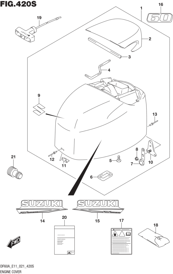 Engine Cover (DF60ATH:E01:021)