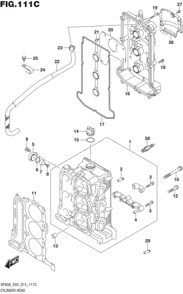 Cylinder Head (DF60A E03)