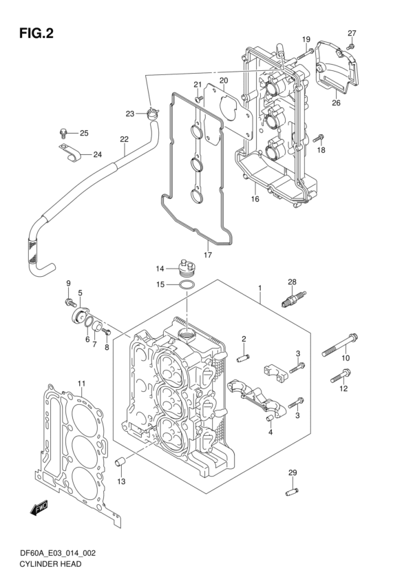 Cylinder Head (DF50A E03)