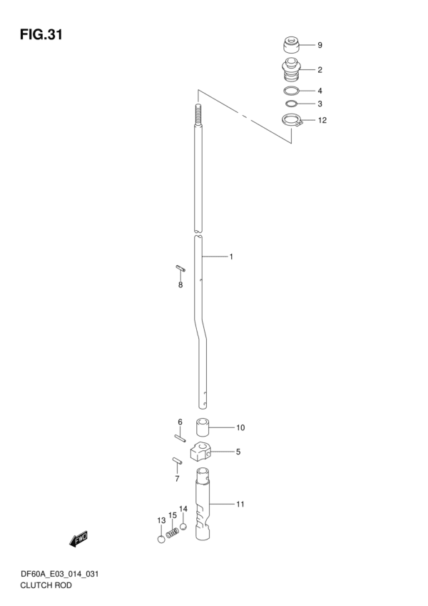 Shift Rod (DF60A E03)