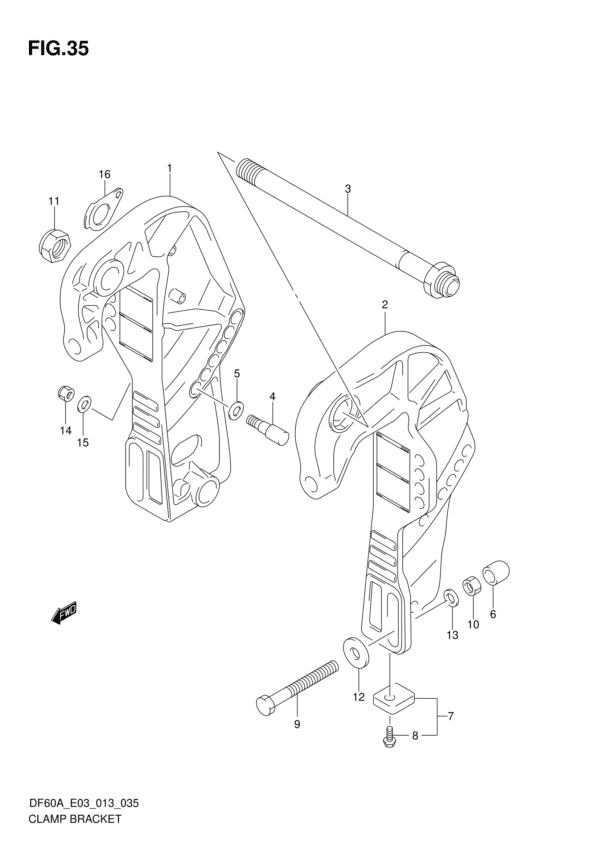 Clamp Bracket (DF40A E03)