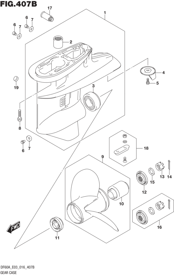 Gear Case (DF50A E03)