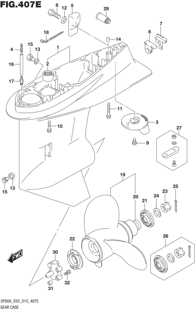 Gear Case (DF60AVT E03)