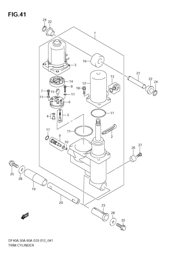 Trim Cylinder (DF40A E3)