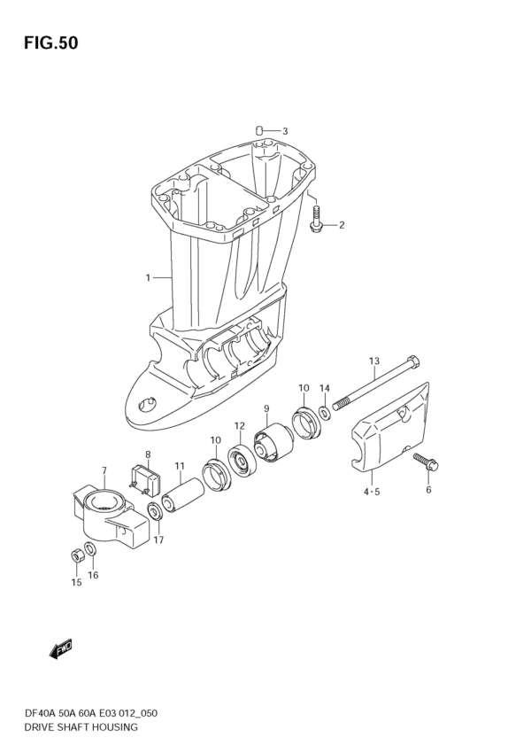 Drive Shaft Housing (DF60A E3)