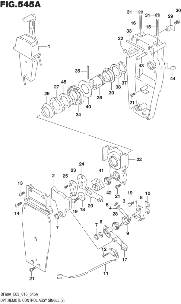 OPT: Remote Control Assy Single (2) (DF40A E03)