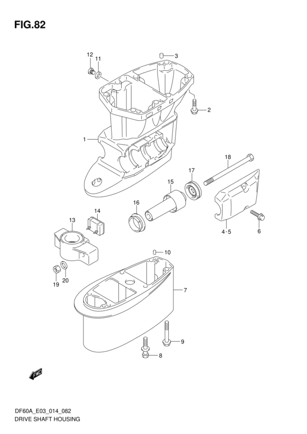 Drive Shaft Housing (DF60AVT E03)