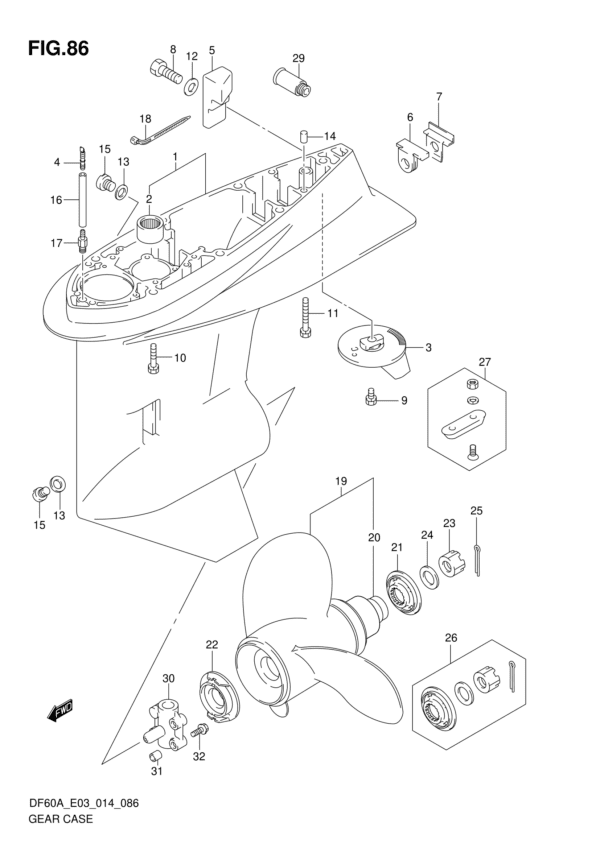 Gear Case (DF50AVT E03)