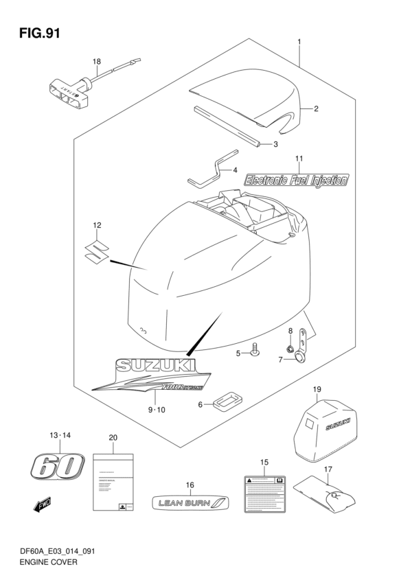 Engine Cover (DF60A E03)