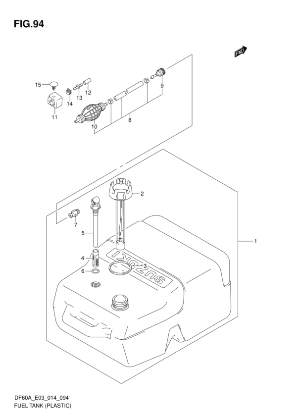 Fuel Tank (Plastic) (DF40A E03)