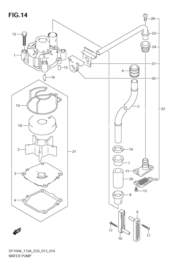 Water Pump (DF100AT E03)