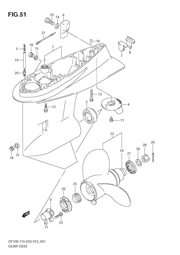 Gear Case (DF100T)